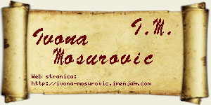 Ivona Mosurović vizit kartica